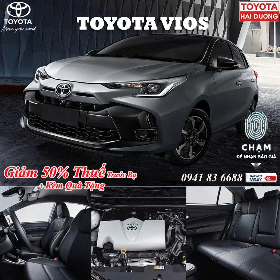 Toyota Vios 2026 – Giá Lăn Bánh, Ưu Đãi Mới Nhất Tại Hải Dương